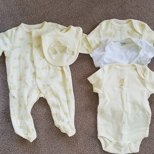 NWOT Little Me Duck Gender neutral onesie bundle